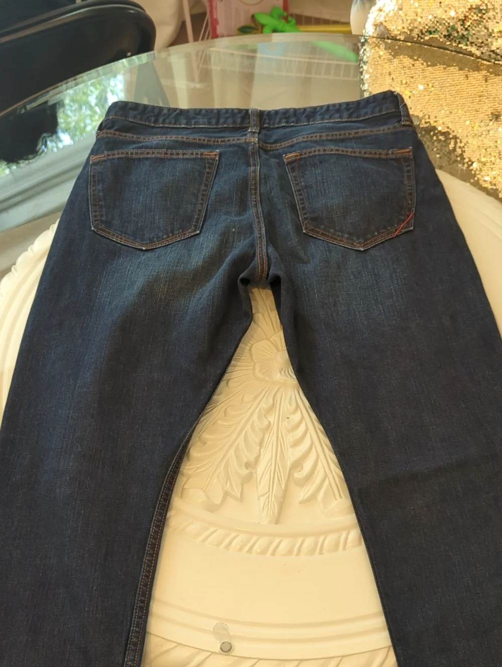 Banana Republic 100% Cotton Slim Fit Men's Indigo Straight Jeans 32/30